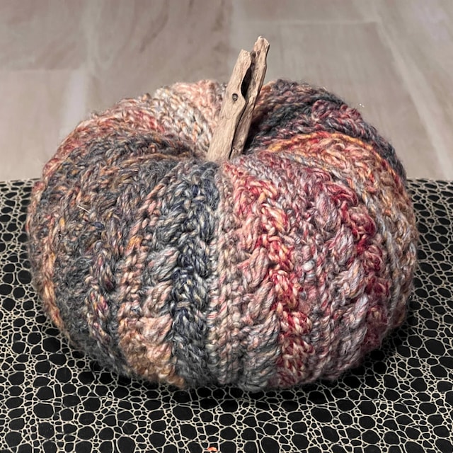 A customer's finished Wheat Stitch Pumpkin Spice Crochet Trio Pattern