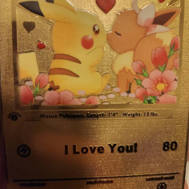 gold pokemon valentine card Valentines Day / Anniversary Gold Metal Valentines Day Anniversary