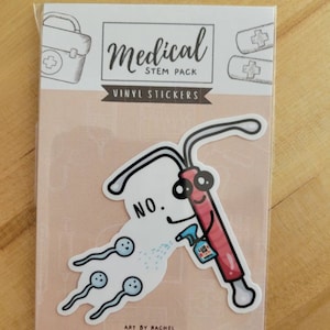 OB/GYN Pun Stickers Pediatrician, Gynecologist, Obstetrician Water ...