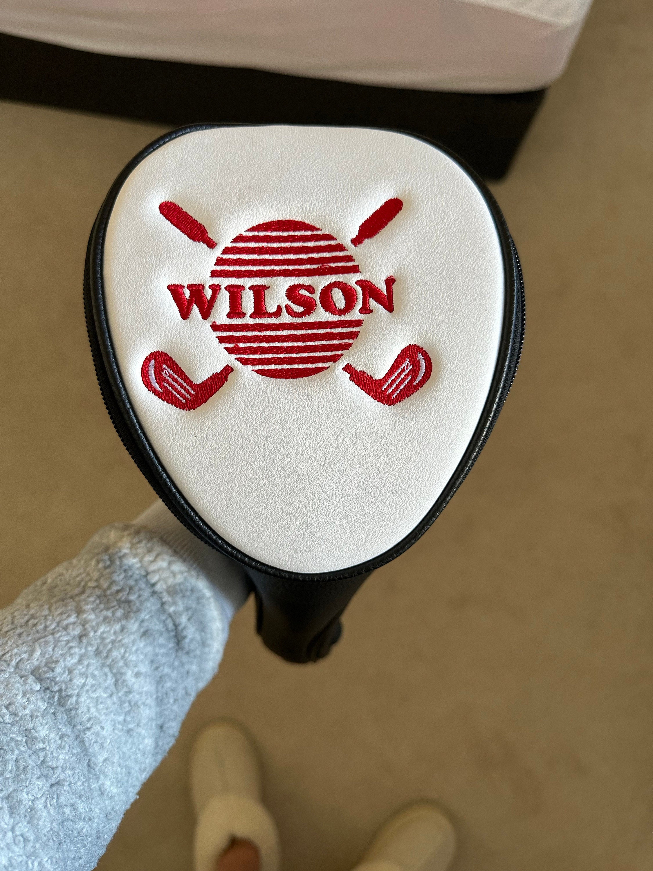 Best Dad By Par Bestickte Performance Club Hülle, personalisierte Vatertagsgeschenke, Geschenke für Papa, Golfgeschenke für Männer, Golfgeschenke