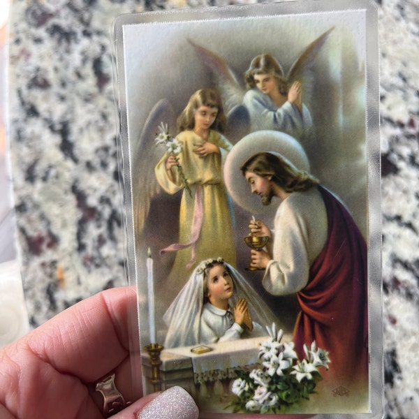Personalized Italian First Holy Communion Remembrance Cards Communion ...