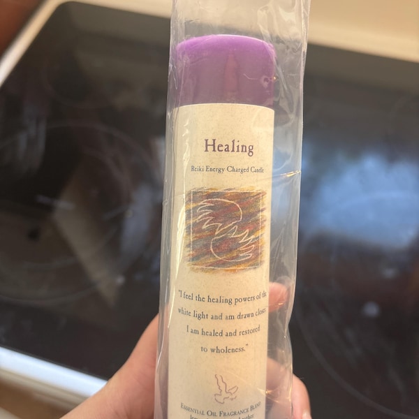 Reiki Charged Intention Candles, 7" Herbal Scented Manifestation Candle ...