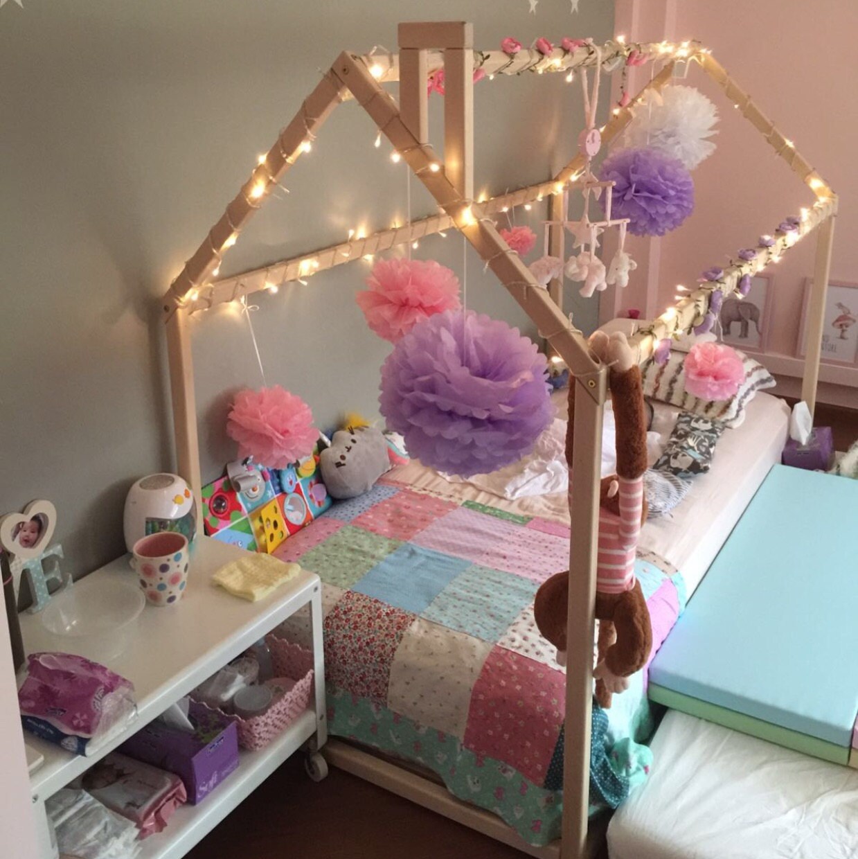 Toddler Floor House Bed Frame Montessori Bed House for Child Etsy