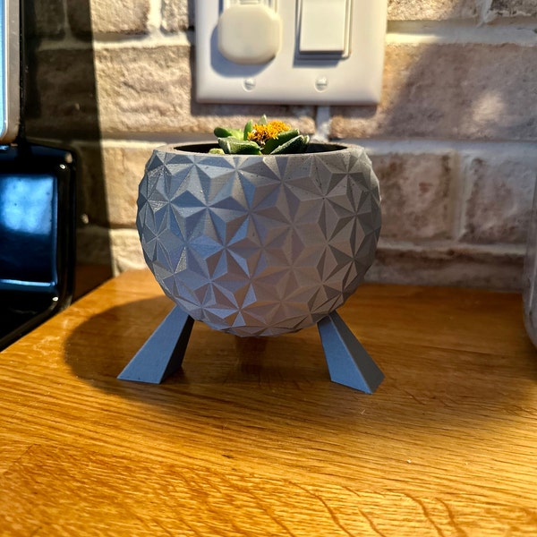 Walt Disney World Epcot Spaceship Earth Inspired Planter Pot Succulent ...