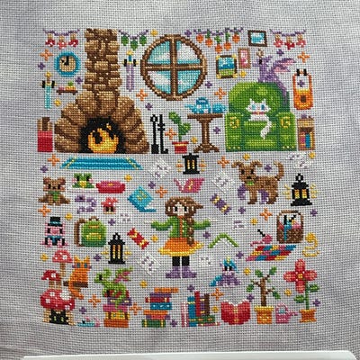 Witchy Outhouse Cozy Modern Fantasy Cross Stitch Pattern PDF - Etsy