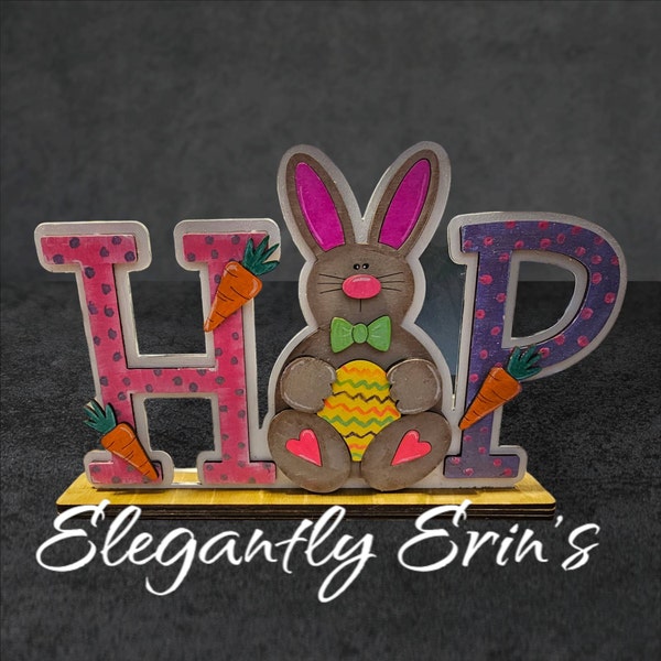 HOP Standing Bunny Shelf Sitter SVG | Laser Cut File | Glowforge ...