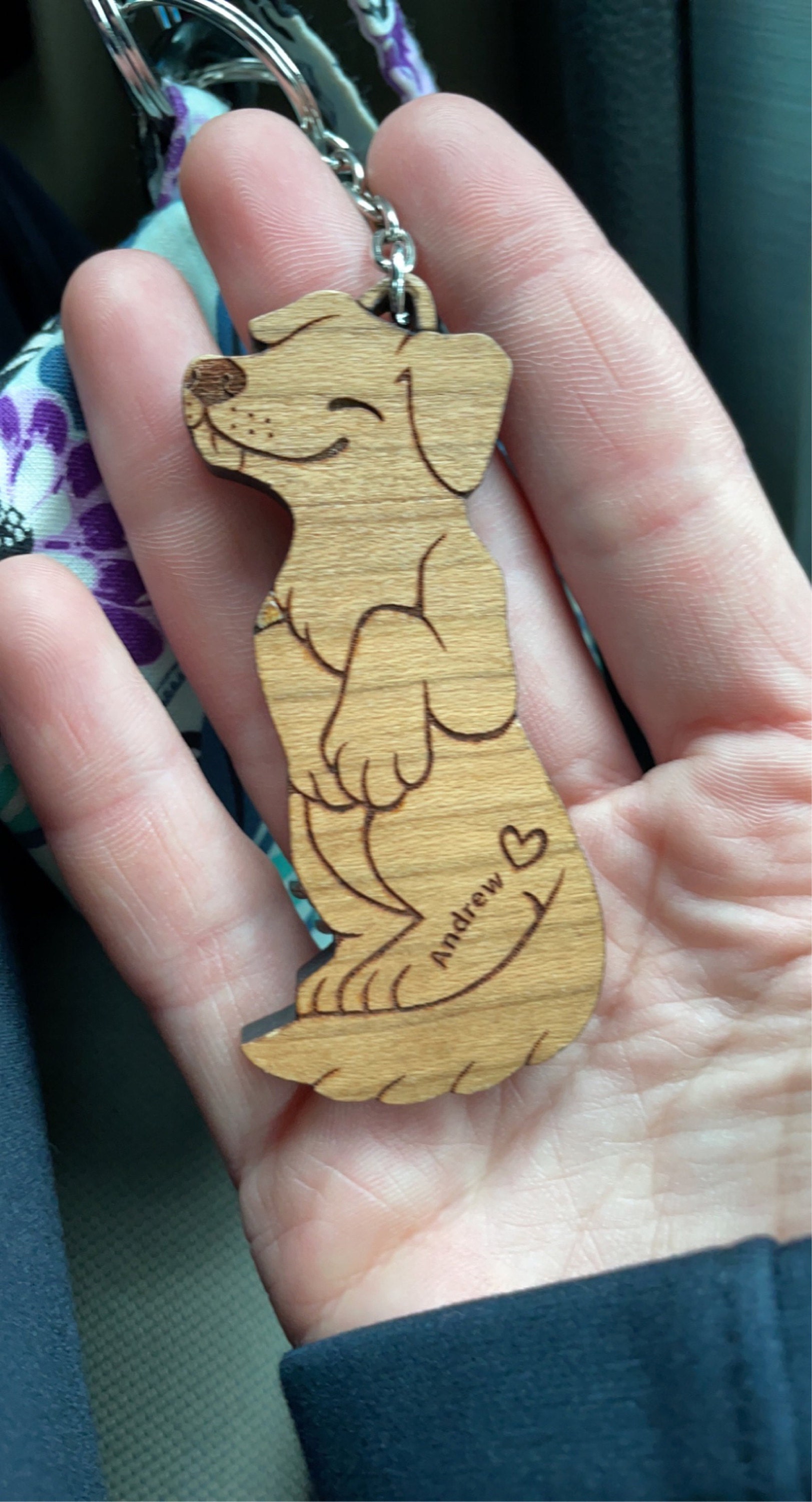 Dog and Cat Couple Keychains - Friendship or Relationship matching wooden keychain set