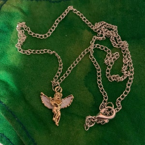 Aeravida Collana Con Ciondolo Cupido In Argento 925 – Design Artigianale, Catena 45,7 Cm