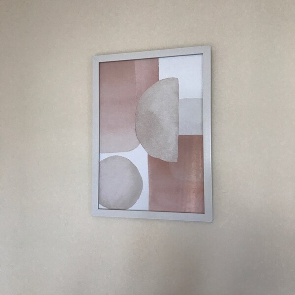 Earth Tone Abstract Art, Neutral Wall Art, Beige Cream Pink Set of 2 ...