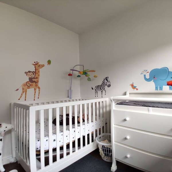 Jungle Animals Wall Decal, Jungle Wall Decal Sticker, Safari Animals ...