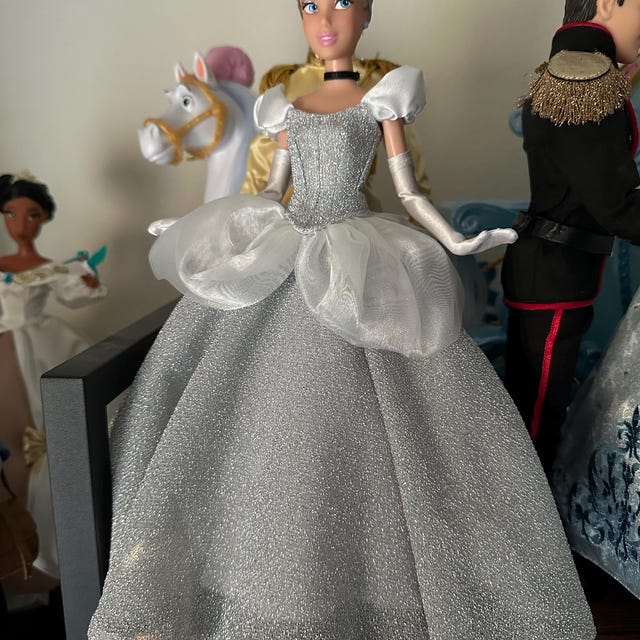 cinderella silver dress doll Cinderella Doll Gown: Sparkly Silver Dress for 11.5