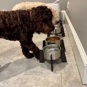 Double YETI Dog Bowls Stand, Raised Elevated Food Feeder, Feeding Station for YETI, RTIC - Bowl is not included.