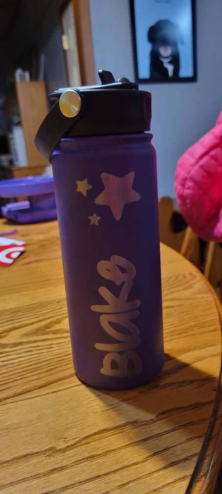 Personalized Kid Water Bottle, Back to School Gifts for Kids, Custom Laser Engraved Bottles, 18oz Water Bottle Personalized Water Bottle