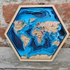 3D Map of the World Multi layer Panellaser Cut File. 3D - Etsy