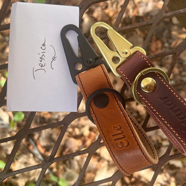 The Perfect Leather Belt Loop Keychain Medium Brown / Medium