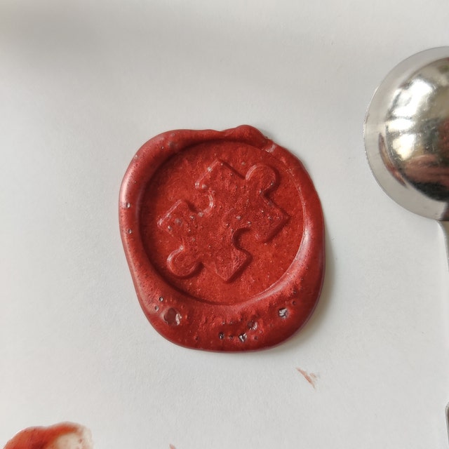 ♡ Red Wax stamp. Wax seal.