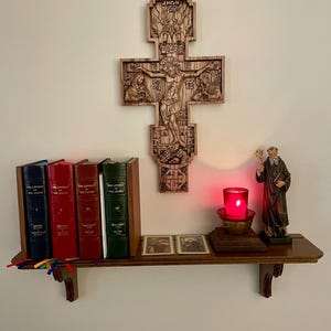 Crucifix Mural Bois Massif Catholique – Croix Ornement 30 Cm Pour Maison & Prière