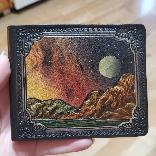 Moon - Handcrafted Leather Money Bank