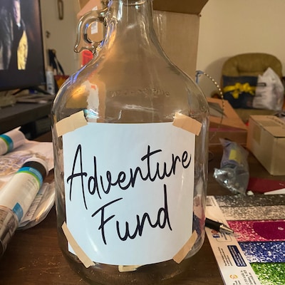 UP Inspired ADVENTURE FUND Label Sign Printed Waterproof Die-cut ...