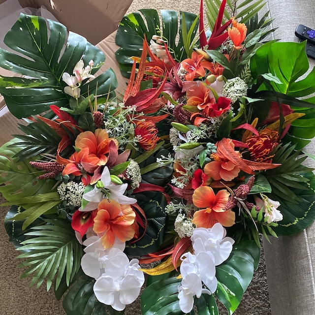 Tropical Wedding Arch Flowers/corner Swag &tieback Made With 