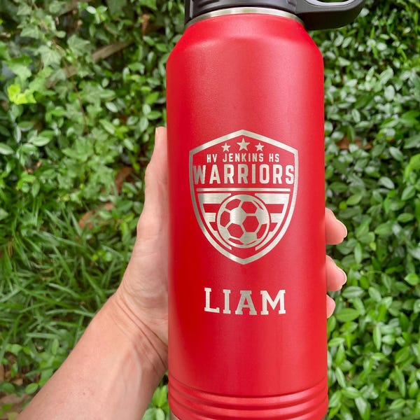 Personalized Laser Engraved Water Bottle With Custom Logo Name Text ...