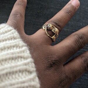 Dainty Diamond Chain Ring 14k Gold Diamond Chain Ring | Etsy