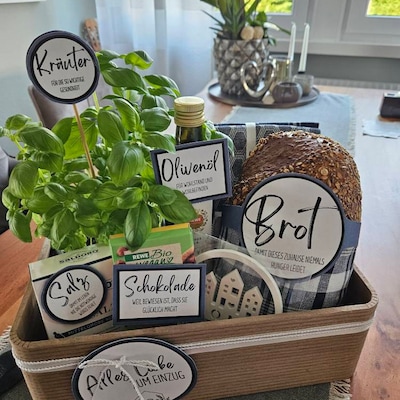 Brotkorb Stoff Für Einzugsgeschenke Wohnung, Geschenk Zum Einzug, Einweihungsgeschenk Haus,Geschenke Zur Hauseinweihung,Neues Zuhause Geschenk, Brotkörbchen Für Brot Und Salz