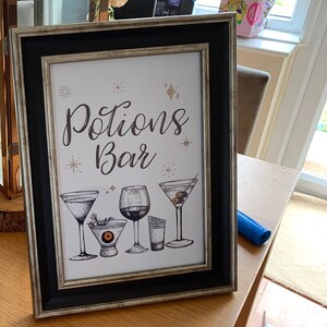 Potions Bar Halloween Bar Cart Sign Spooky Printable Instant Download ...