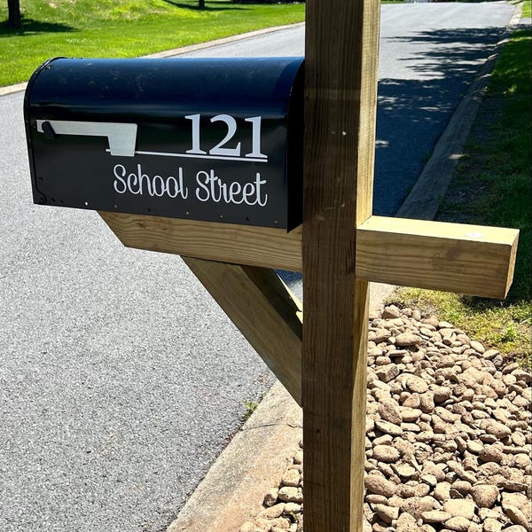 Mailbox Number and Address Decal Mailbox Label Letters Custom Vinyl ...