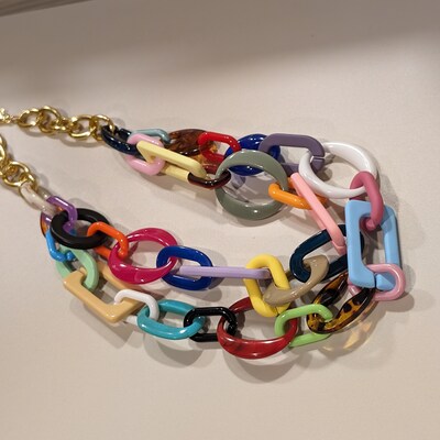 Candy Rainbow Statement  Necklace main image 1