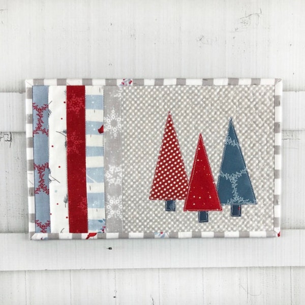 Christmas Pines Mug Rug Pattern PDF - Etsy