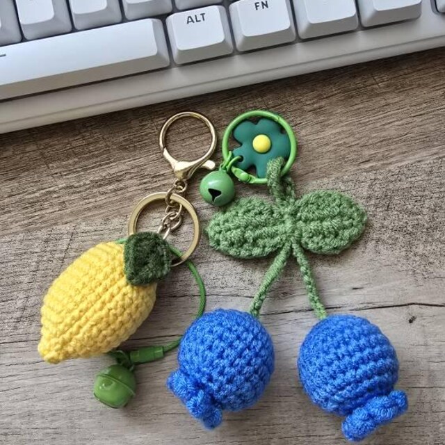 Handmade Crochet Mini Lemon Keychain - Cute Bag Charm - Etsy