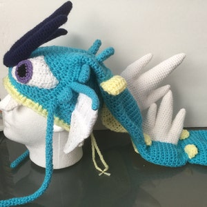 Crochet Gyarados Hat PATTERN Pokemon 