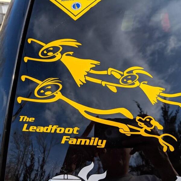 Funny Stick Figure Family Decal, Dad Mom 2 Daughters and 1 Dog Car ...
