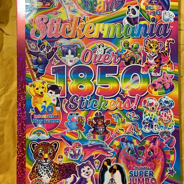 Lisa Frank Coloring & Activity Set With Fold Out Storage Case. Stickers ...