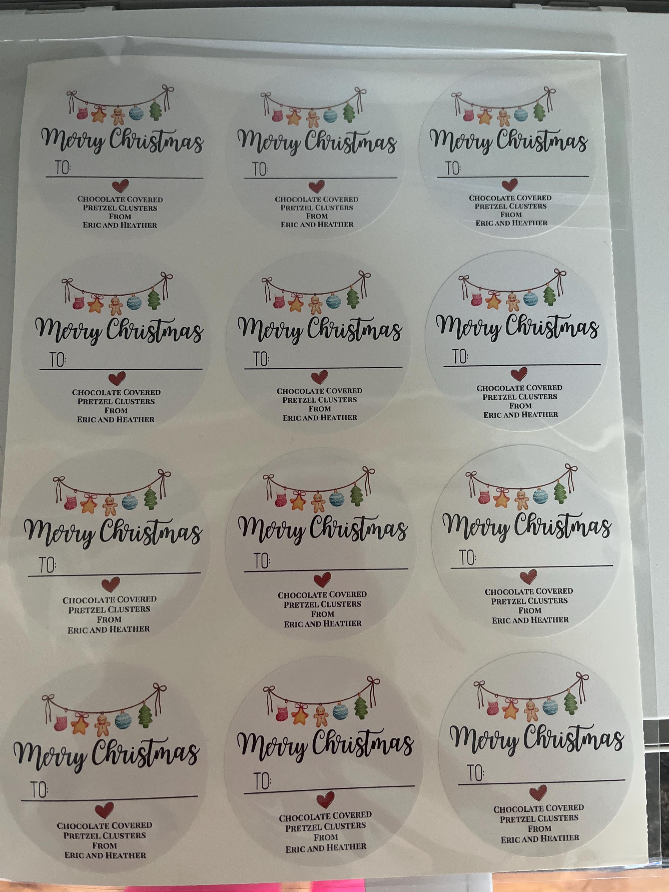 Custom Christmas Stickers / Gifts /  Christmas Stickers / Merry Christmas Labels / Personalized gift Stickers