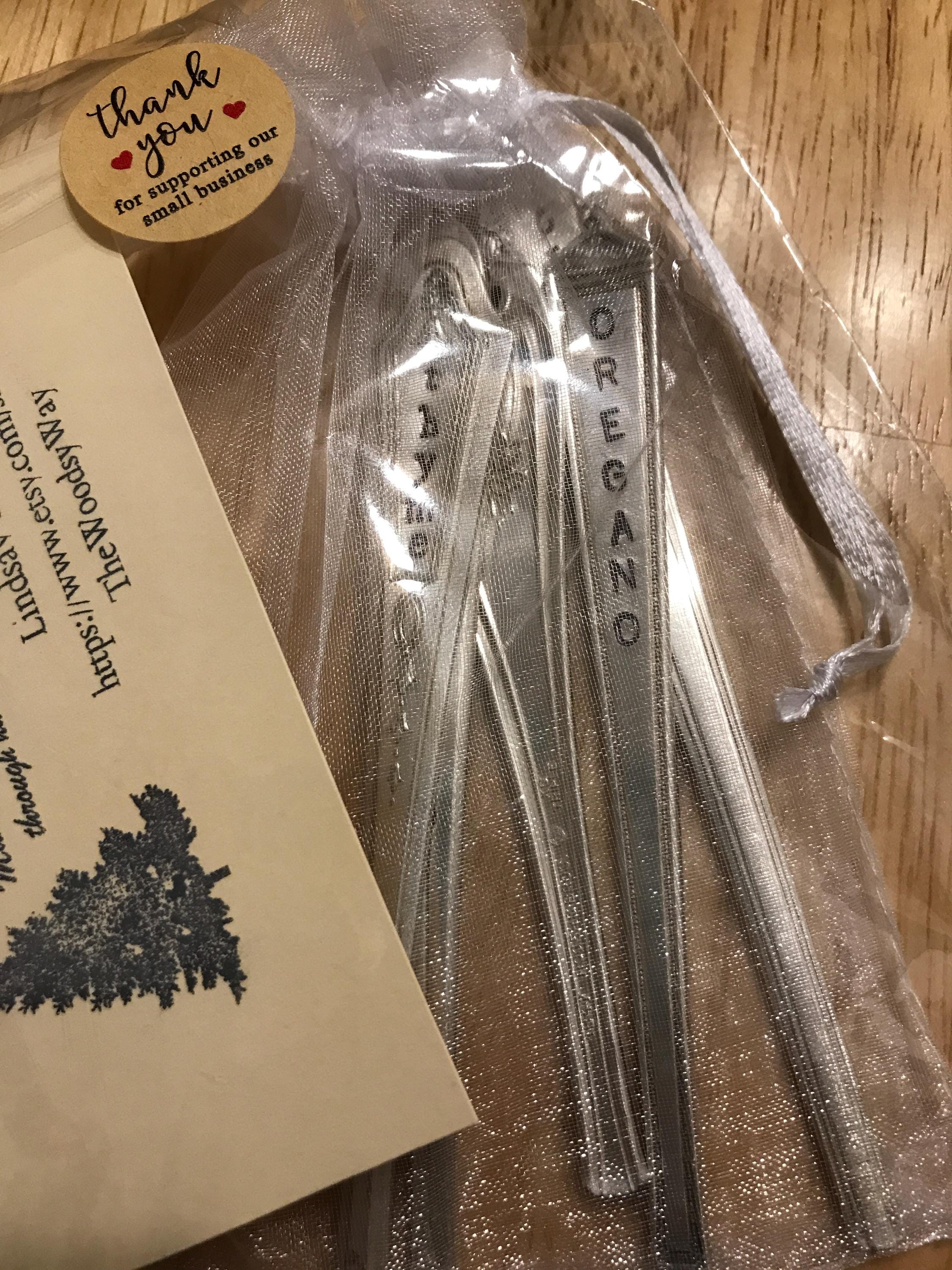 Handmade garden marker Set of 5 Herb marker Vintage upcycled Christmas Garden stakes Spring gift basket Mother’s Day gifts for her Plants