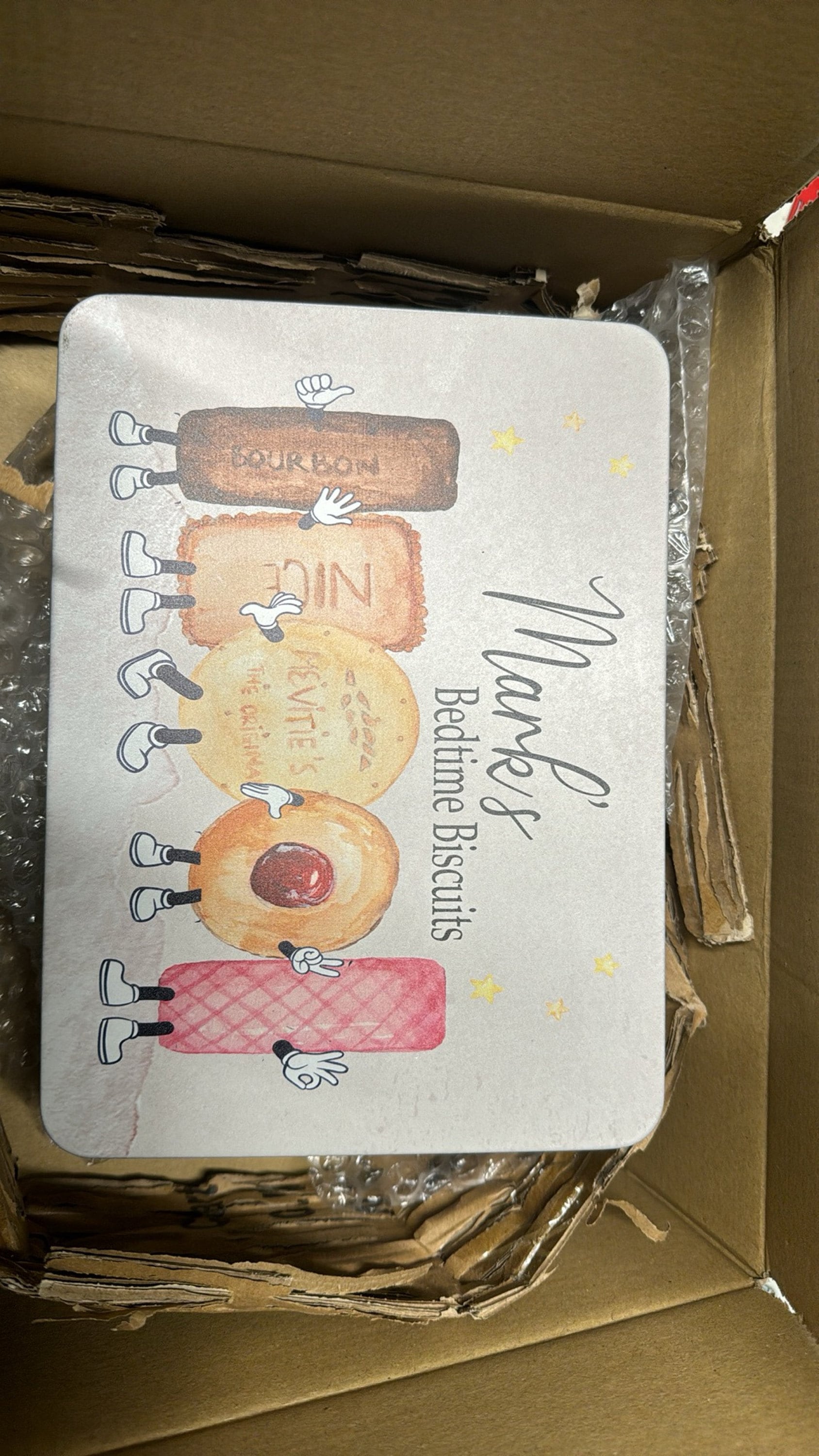Personalised biscuit tin, biscuits, cookies, girlfriend, gift for her, him, Mother's Day, Father's Day, Mum, Dad, Grandparent, Grandma, Gran