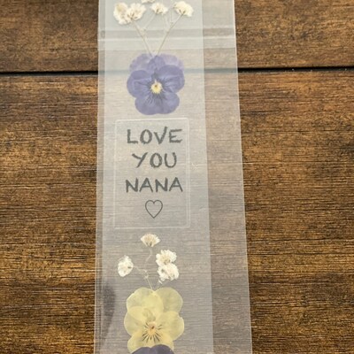 I Love You Nana Bookmark Real Pressed Flowers Granny Gift - Etsy UK