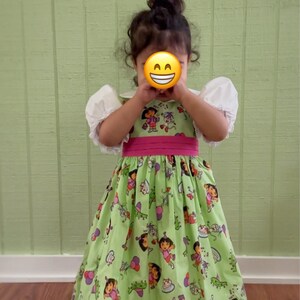 DORA BIRTHDAY Dress Custom Size - Etsy DORA BIRTHDAY Dress Custom Size - Etsy