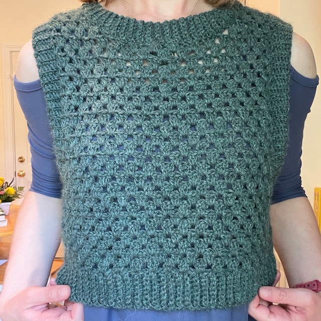 【tyn.TGOR】Hand crochet\"MUSUBI\"vest 2024 S/S Hand crochet 