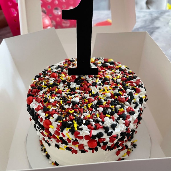 Glitter First Birthday Cake Topper | Number One Topper - Etsy