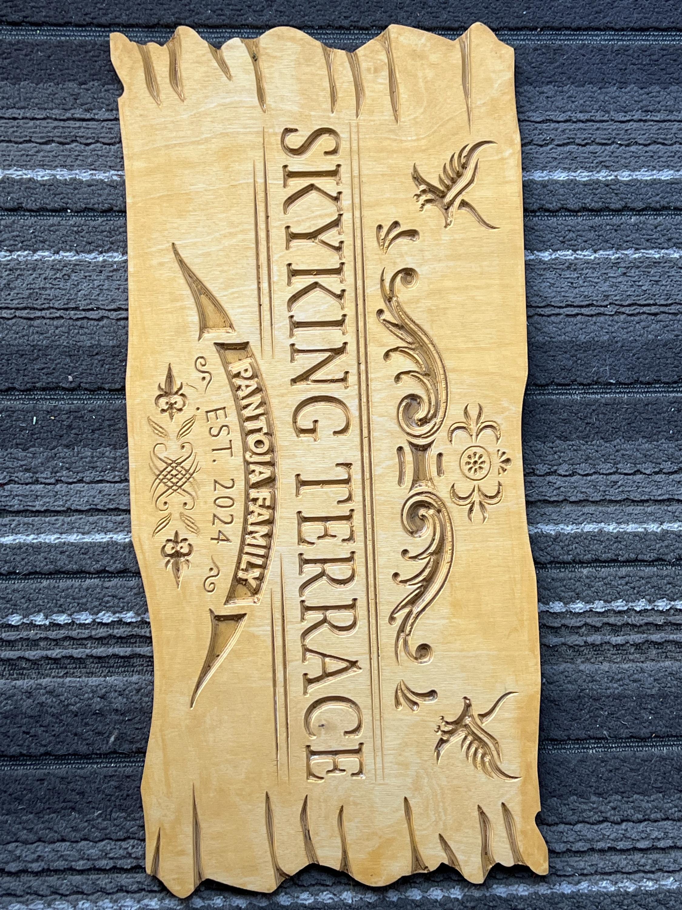 Personalized Wooden Family Name Sign, Custom Carved Sign, Wood Home Decor, Housewarming Gift, Outdoor Sign, Retro House Decor, Cabin Decor