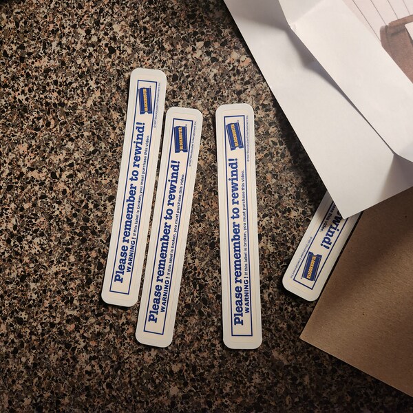Please Remember to Rewind - Blockbuster Video Rental VHS - Vinyl Die ...