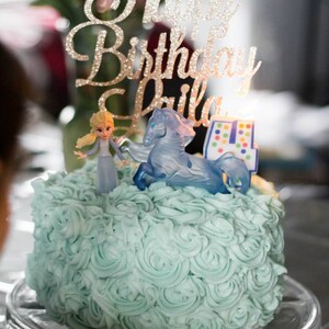 Personnalise Happy Birthday Cake Topper Happy Birthday Name Etsy France