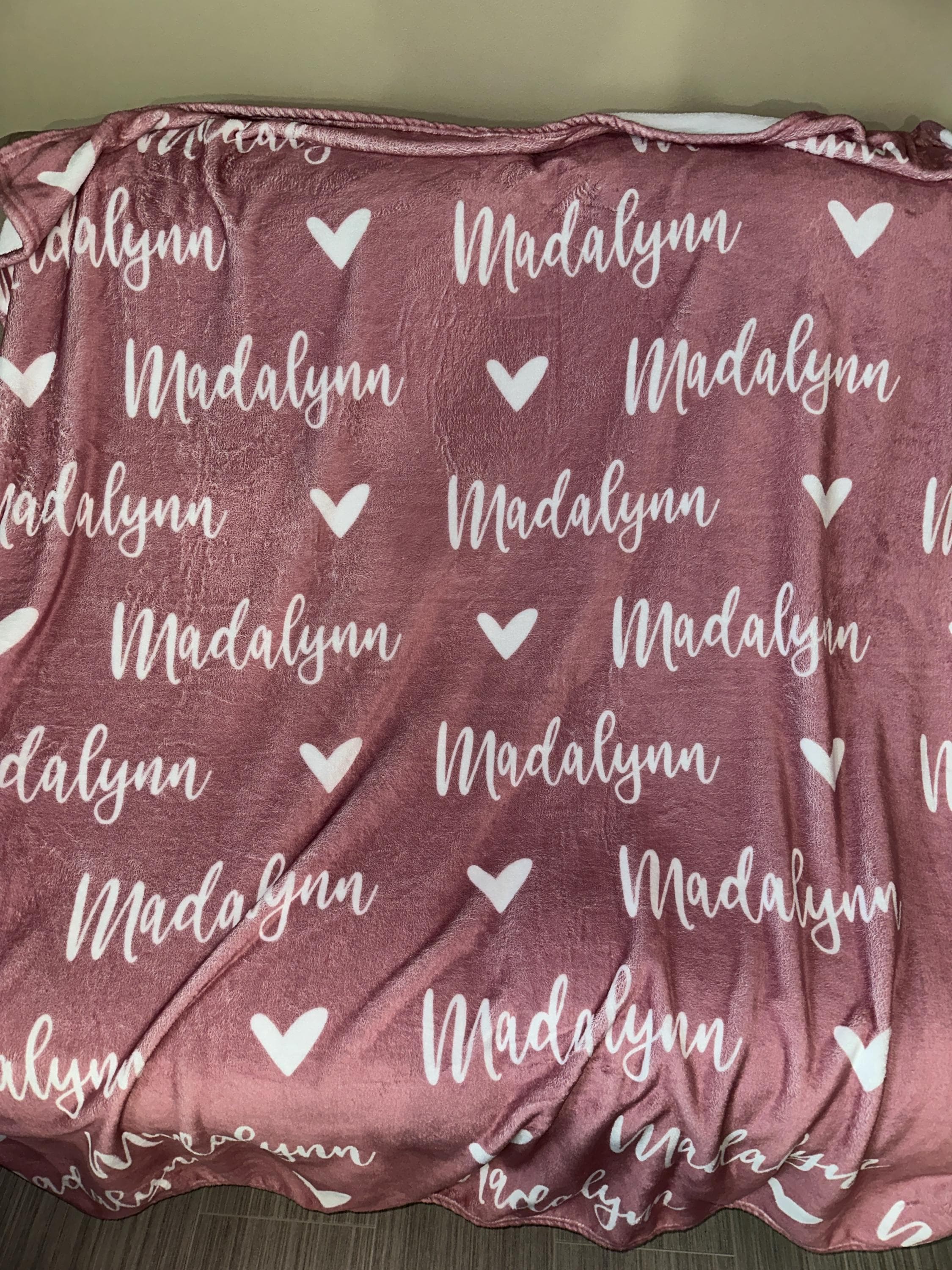 Personalized Girl Name Blanket, Custom Baby Blanket, Newborn Blanket, Girl Blanket Gift, Baby Blanket, Kids Blanket, Christmas Present Gift