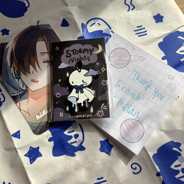 Teru Teru Bozu Large Hard Enamel Pin - Etsy