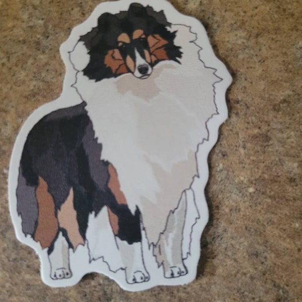 Rough Collie Die-cut Stickers - Etsy