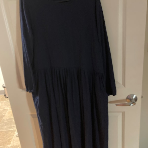 Vintage Print Loose Casual Long Dress Plus Size Women's Cotton Linen Summer Dresses H200