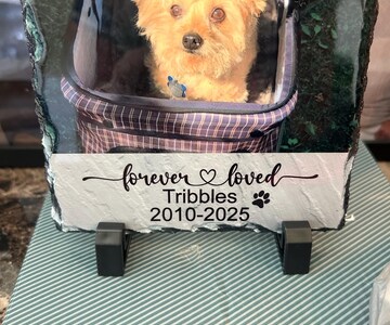 Pet Memorial Gift, Pet Memorial Stone, Rock Memorial Pet Loss Gift, Sympathy Gift , Personalized Pet Memorial, Personalized Slate Stone.